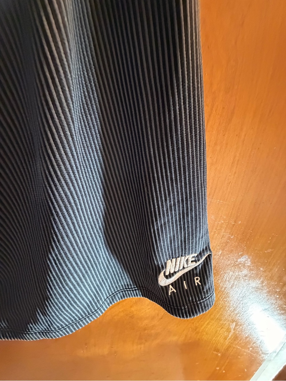 Nike Black Ribbed Athletic Skirt with White Logo